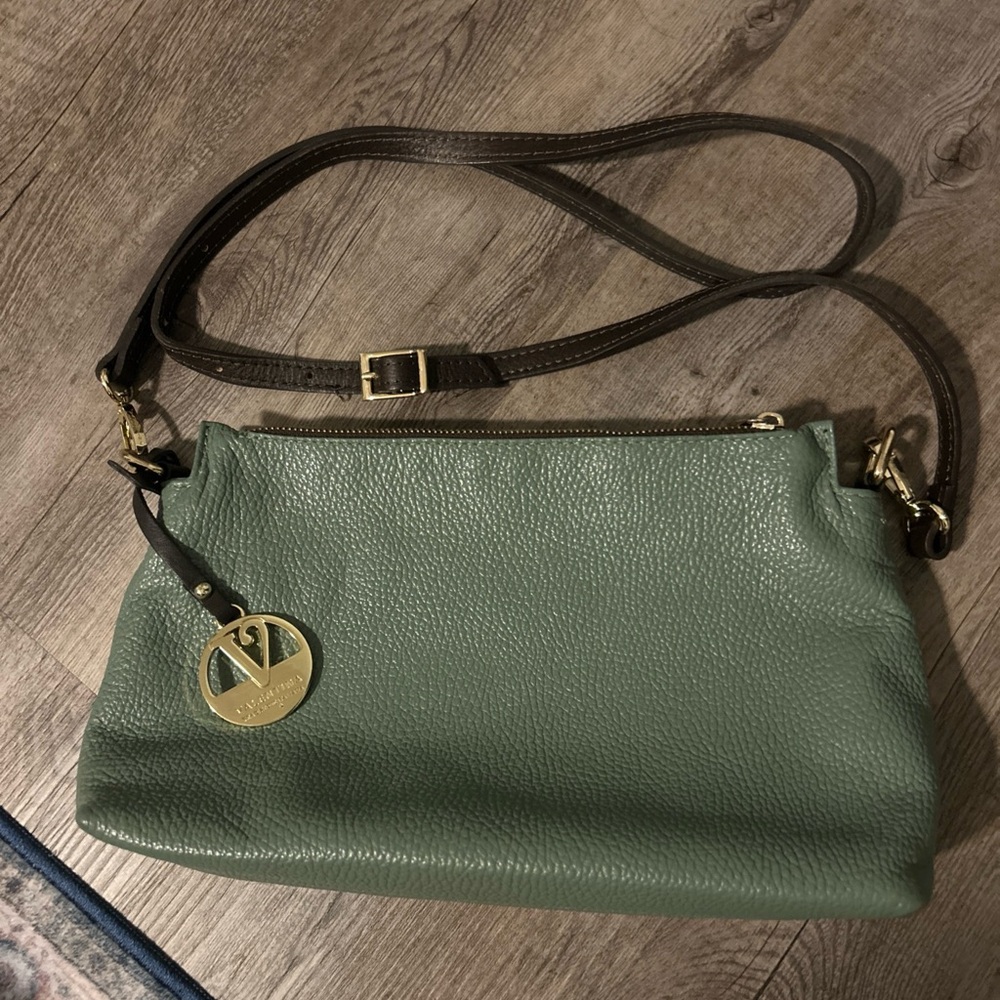 Valentino Green Leather Shoulder Bag